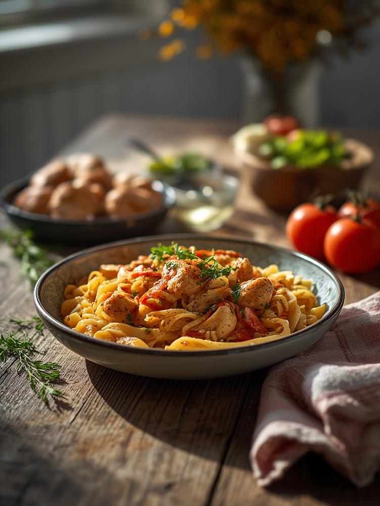 Creamy Chicken and Pasta Bake